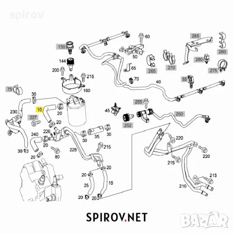 Говирен маркуч Mercedes OM642 280 320CDI A6420781281, снимка 3 - Части - 55715991