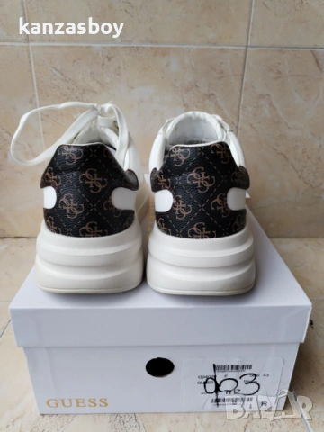 Guess Sneakers FMPVIBLEA12 White Brown - страхотни мъжки кецове КАТО НОВИ 43, снимка 8 - Кецове - 53386334
