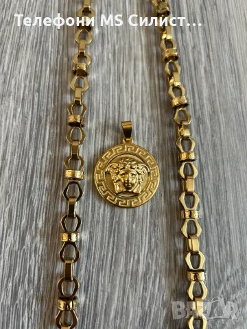 Мъжки ланец Versace висула Медальон, снимка 3 - Колиета, медальони, синджири - 50052956