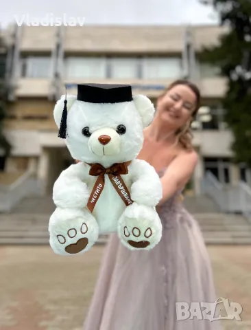Плюшено мече Абитуриент в два размера, снимка 2 - Плюшени играчки - 49826516
