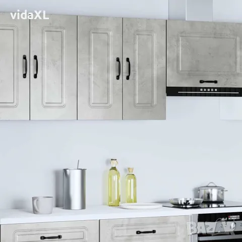 vidaXL Кухненски стенен шкаф, Kalmar, бетонно сив, инженерно дърво, снимка 2 - Шкафове - 56148263