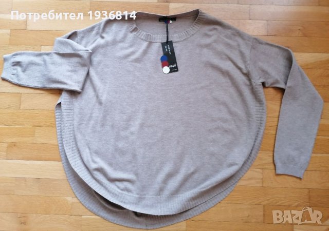 Нов, свободен пуловер с етикет, снимка 2 - Блузи с дълъг ръкав и пуловери - 39306491