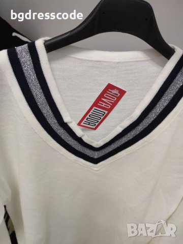 Бяла блуза фино плетиво , снимка 3 - Блузи с дълъг ръкав и пуловери - 39347843