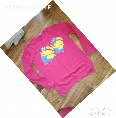 Миньонитее, дамска розова блуза, снимка 1 - Блузи с дълъг ръкав и пуловери - 36278325
