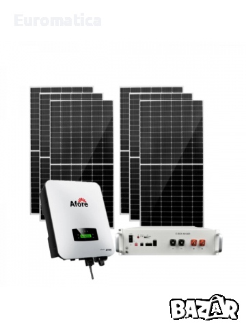 Автономна соларна система 5500W + инвертор Afore 6kw + 5.12kwh литиева батерия - BMS, снимка 1 - Друга електроника - 36449608