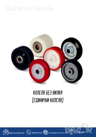 Единични колела без вилка – индустриални и мебелни решения