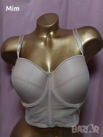 2XL 95 E Елегантен корсет сутиен в черно и телесен цвят , снимка 14 - Корсети, бюстиета, топове - 53422415