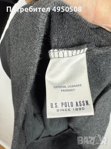 U.S. Polo Assn. Памучна блуза с качулка, размер S, снимка 9 - Суичъри - 56091106