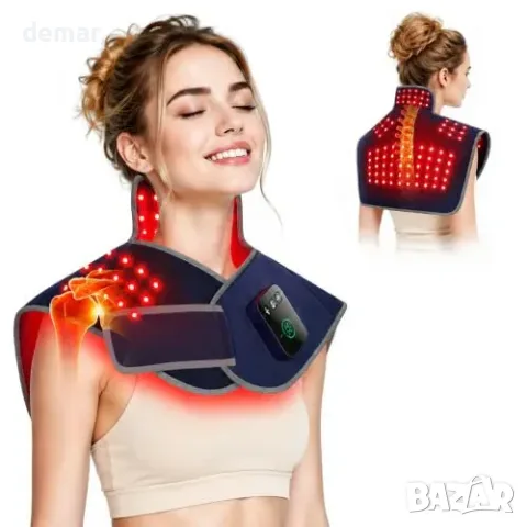 Безжична LED обвивка за врат и рамене с батерия 5000 mAh, снимка 2 - Масажори - 56217000