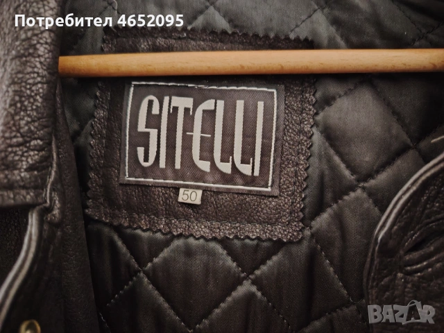 Mъжко кожено яке от естествена кожа Sitelli, снимка 4 - Якета - 53641820
