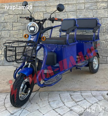 Електрическа триколка - Четириместна 1500W,60V,23A+задно задвижване чрез диференциал+ЛИЗИНГ, снимка 2 - Мотоциклети и мототехника - 40415805