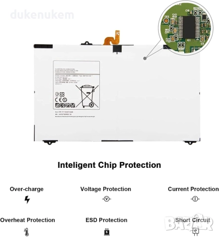 Батерия за Samsung Galaxy Tab S2 9.7" (T810, T815, T817, T819), снимка 4 - Таблети - 52038702