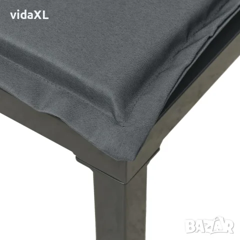 vidaXL Градински лаундж комплект от 7 части, черно и сиво, полиратан, снимка 7 - Градински мебели, декорация  - 56146707