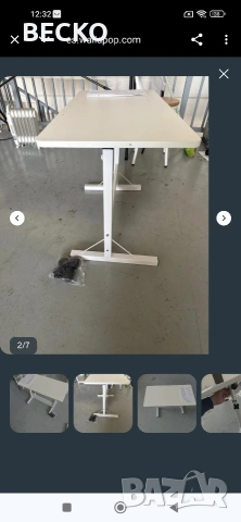 Бюро на колелца с накланящ се плот, снимка 7 - Бюра - 53391140