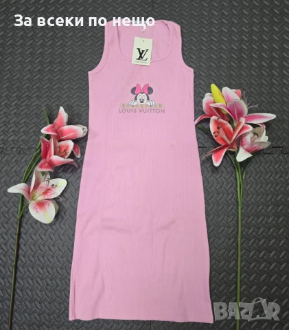 Louis Vuitton Minnie Mouse Дамска Спортна Ежедневна Рокля Луис Витон Мини Маус - 8 Цвята Код VL-86, снимка 7 - Рокли - 50588346