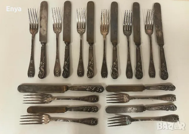 Набор от старинни ножове и вилици на J.FRAGET