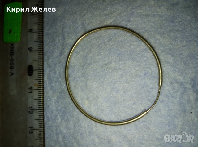 ГОЛЯМА СТАРА СРЕБЪРНА РЕТРО ОБЕЦА Тип ОБРЪЧ РЪЧНА ИЗРАБОТКА 40062, снимка 4 - Обеци - 42425157