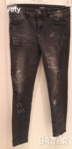 Дамски дънкови еластични панталони, снимка 1 - Дънки - 38881079