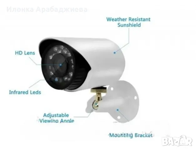 Комплект за видеонаблюдение , 8 Камери, без монитор, 1.3MP - Гаранция: 12 Месеца , снимка 3 - Комплекти за видеонаблюдение - 47994647