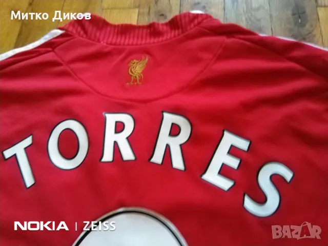 Ливърпул футболна тениска 2009-2010 домакини №9 Фернандо Торес размер ХЛ отлична, снимка 7 - Футбол - 48103559