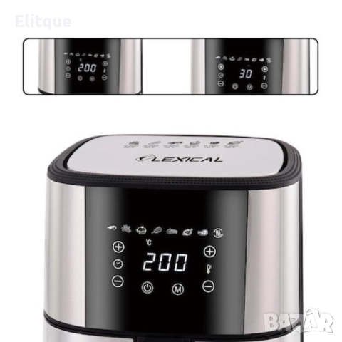 Най-ново поколение фритюрник за пържене без мазнина с капацитет Lexical Лукс 5.5л.  1500W; 2 години , снимка 5 - Други - 52894956