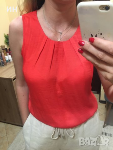 Лятна блуза в цвят Диня