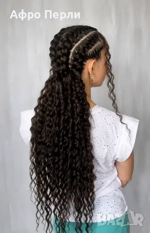 ❤️Cornrows Плитки Майка и Дъщеря ❤️Опашка Бохо Плитки Боксьорски Ариел Къдрици Екстеншъни ПРОМО ЦЕНА, снимка 8 - Аксесоари за коса - 55738106