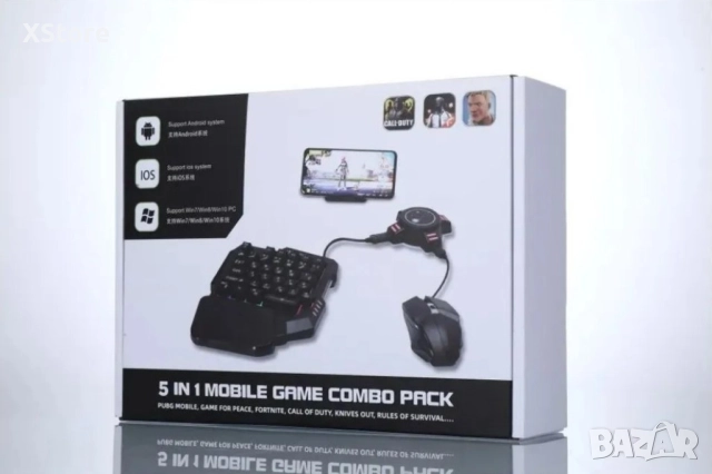 Геймърска мишка и клавиатура за телефон, смартфон, таблет, снимка 6 - Клавиатури и мишки - 52568619