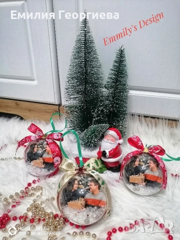 Коледни топки със снимки ♥️, снимка 9 - Коледни подаръци - 52621899