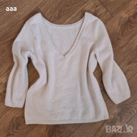 Меко пуловерче Selected Femme с гол гръб и 3/4 ръкав, снимка 4 - Блузи с дълъг ръкав и пуловери - 40506402