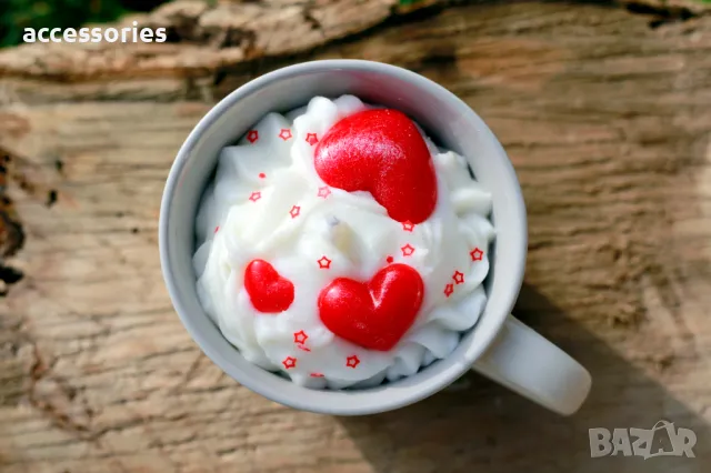 Ръчно изработена ароматна свещ специално за Свети Валентин, снимка 18 - Декорация за дома - 48819419