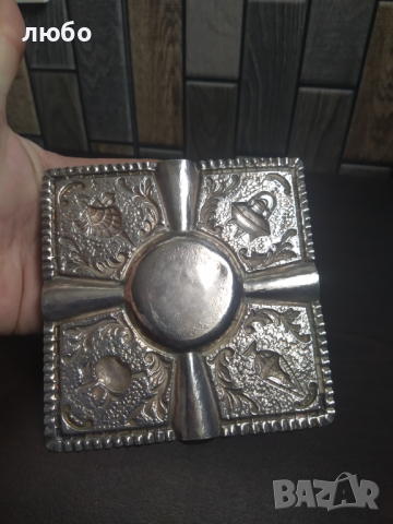 Сребърен Пепелник Ръчна Изработка-0,925, снимка 8 - Други - 44654774