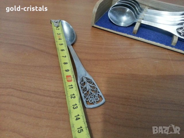 Лъжички за кафе чай десерт филигран, снимка 5 - Антикварни и старинни предмети - 34498602
