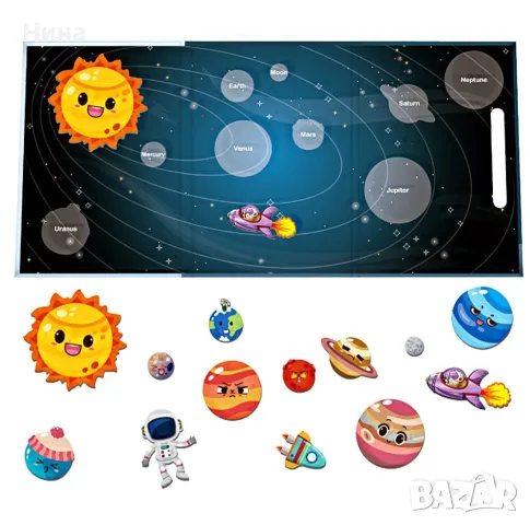 Магнитна книга КОСМОС 🪐🚀🛸, снимка 3 - Игри и пъзели - 47881790