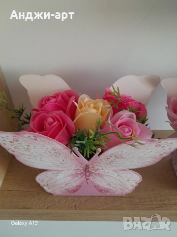 нежни букети от сапунени рози , снимка 11 - Изкуствени цветя - 48884503