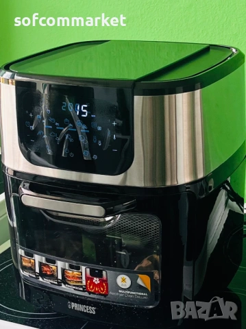 Фритюрник с горещ въздух и фурна Princess 182075 Airfryer Oven Deluxe, 11L, снимка 4 - Фритюрници - 53596511