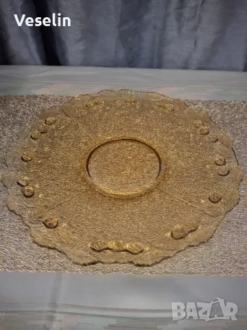 Голяма стъклена чиния , снимка 1