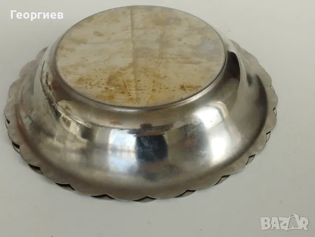 Посребрени месингови купа,табла+2 бр,чинии алпака ., снимка 6 - Чинии - 49420373