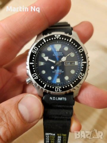 Citizen automatic diver watch: NY0040-17L, 200m water resistance , снимка 3 - Мъжки - 53804217