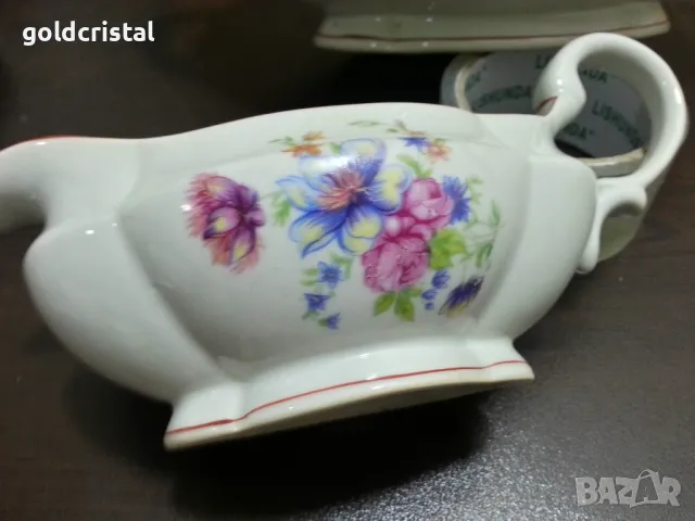 стар български порцелан супник и сосиера , снимка 3 - Антикварни и старинни предмети - 49029711