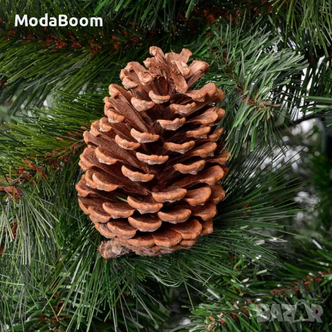 Елха естествено зелена с шишарки, снимка 3 - Декорация за дома - 48056669