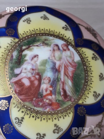 Порцеланова кутия за бижута с позлата , снимка 3 - Други - 34035268