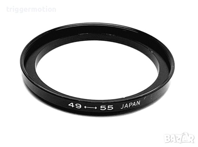 49mm - 55mm Преходник за филтър на резба Step-Up Lens Filter Adapter Ring, Произведен в Япония, снимка 3 - Обективи и филтри - 41600058