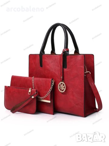 Модна дамска чанта комплект от три части, 5цвята - 023, снимка 2 - Чанти - 41612737
