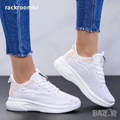 Дамски маратонки White Elegance – Минималистичен стил и лекота D2433-2 White, снимка 2 - Маратонки - 49761046