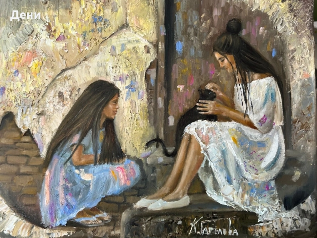 Картина с маслени бои “Черното коте”-30/40