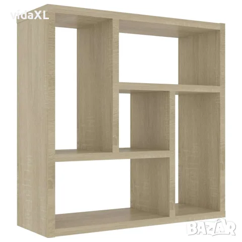 vidaXL Стенен рафт, дъб сонома, 45x16x45 см, инженерно дърво