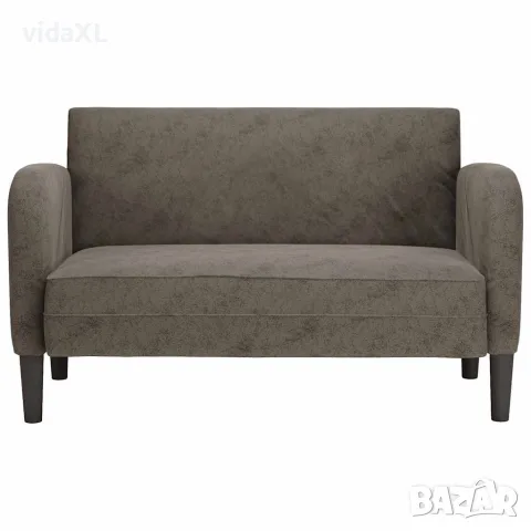 vidaXL Диван с мека мебел, тъмносив, 110 см, изкуствена кожа, снимка 3 - Дивани и мека мебел - 56147485