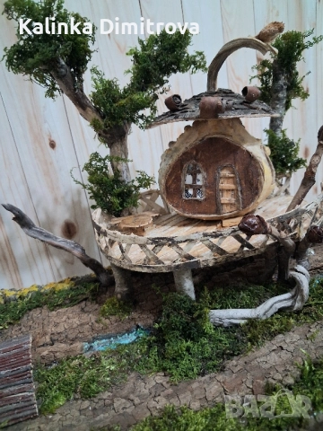 Къщичка на дърво,изработена само с естествени материали., снимка 2 - Други стоки за дома - 52313644