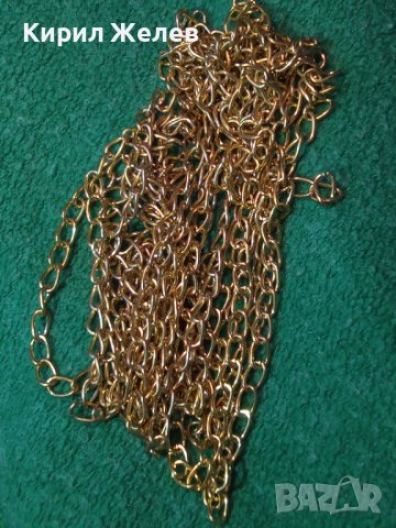 2м. ДЪЛГА ПОЗЛАТЕНА ВЕРИЖКА СИНДЖИРЧЕ от НЕРЪЖДАЕМА СТОМАНА ЗДРАВА ВИНТИДЖ ПЛЕТКА 27874, снимка 8 - Колиета, медальони, синджири - 37114982
